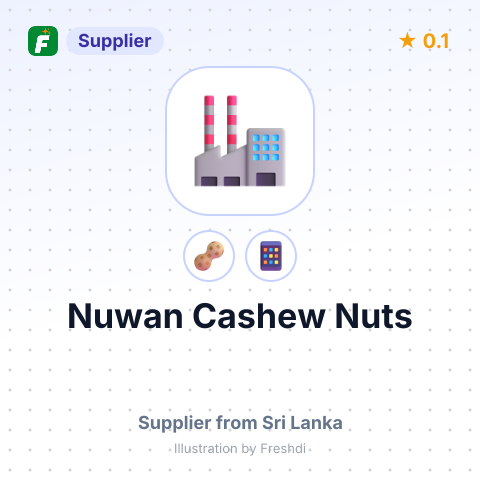 Nuwan Cashew Nuts  – summary card, no photo uploaded yet