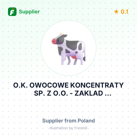 O.K. OWOCOWE KONCENTRATY SP. Z O.O. - ZAKLAD PRODUKCYJNY – summary card, no photo uploaded yet