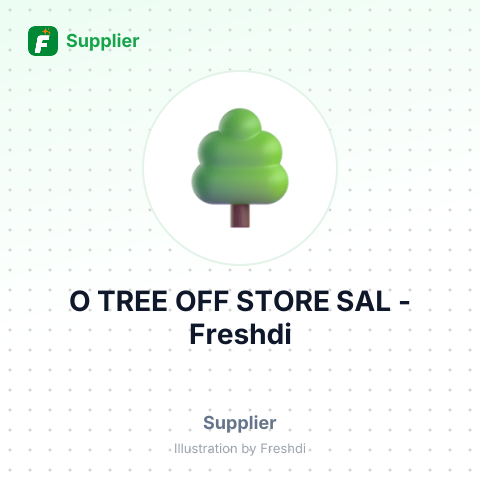 O TREE OFF STORE SAL – summary card, no photo uploaded yet
