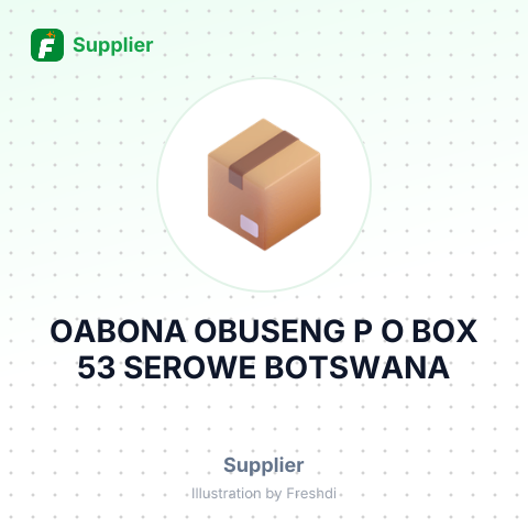 OABONA OBUSENG P O BOX 53 SEROWE BOTSWANA – summary card, no photo uploaded yet