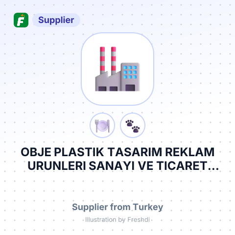OBJE PLASTIK TASARIM REKLAM URUNLERI SANAYI VE TICARET LIMITED SIRKETI – summary card, no photo uploaded yet