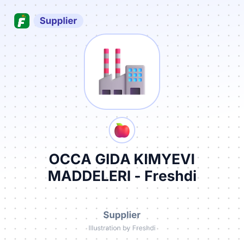 OCCA GIDA KIMYEVI MADDELERI – summary card, no photo uploaded yet