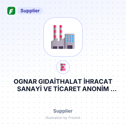 OGNAR GIDAİTHALAT İHRACAT SANAYİ VE TİCARET ANONİM ŞİRKETİ – summary card, no photo uploaded yet