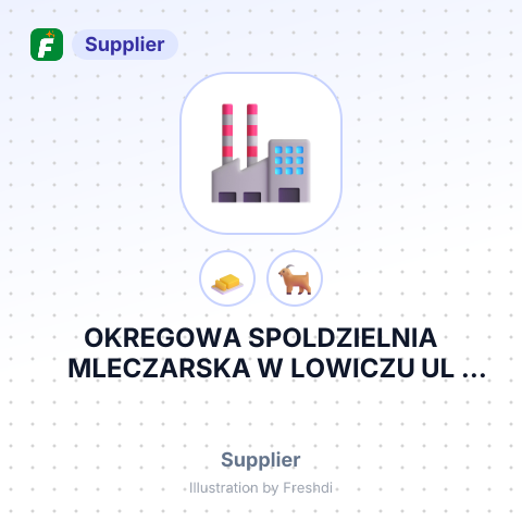 OKREGOWA SPOLDZIELNIA MLECZARSKA W LOWICZU UL PRZEMYSLOWA – summary card, no photo uploaded yet