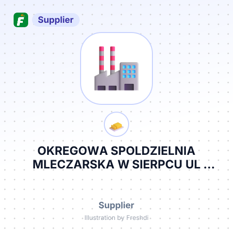 OKREGOWA SPOLDZIELNIA MLECZARSKA W SIERPCU UL ZEROMSKIEGO – summary card, no photo uploaded yet