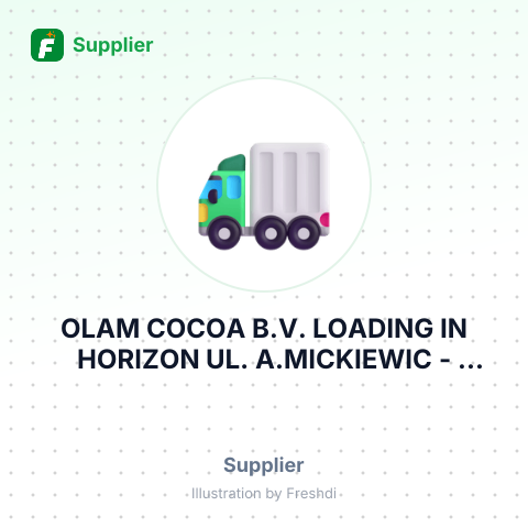 OLAM COCOA B.V. LOADING IN HORIZON UL. A.MICKIEWIC – summary card, no photo uploaded yet