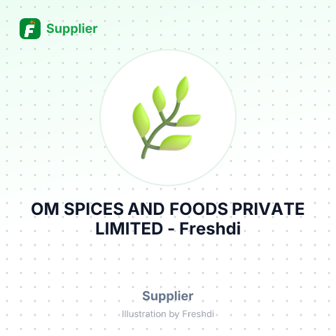OM SPICES AND FOODS PRIVATE LIMITED – summary card, no photo uploaded yet