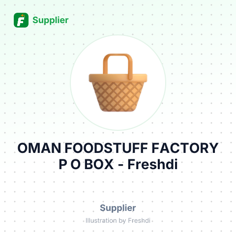 OMAN FOODSTUFF FACTORY P O BOX – summary card, no photo uploaded yet