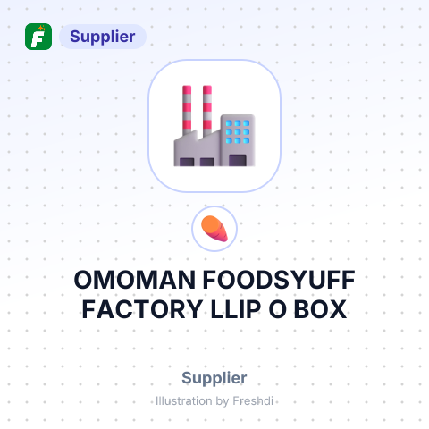 OMOMAN FOODSYUFF FACTORY LLIP O BOX – summary card, no photo uploaded yet