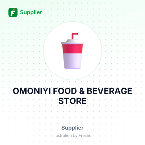 OMONIYI FOOD & BEVERAGE STORE – summary card, no photo uploaded yet