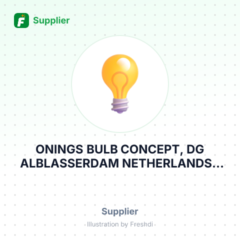 ONINGS BULB CONCEPT, DG ALBLASSERDAM NETHERLANDS – summary card, no photo uploaded yet