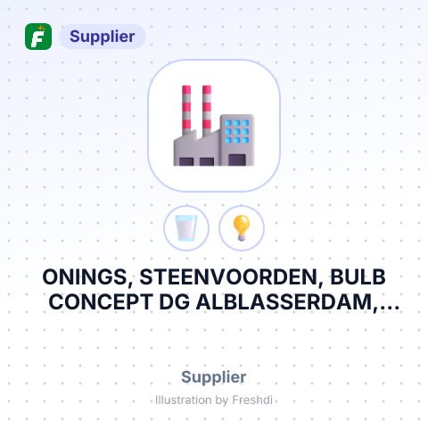 ONINGS, STEENVOORDEN, BULB CONCEPT DG ALBLASSERDAM, NTH – summary card, no photo uploaded yet
