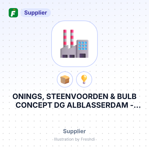ONINGS, STEENVOORDEN & BULB CONCEPT DG ALBLASSERDAM – summary card, no photo uploaded yet