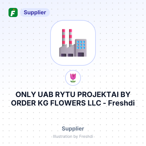 ONLY UAB RYTU PROJEKTAI BY ORDER KG FLOWERS LLC – summary card, no photo uploaded yet