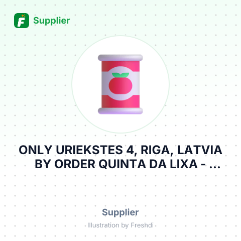 ONLY URIEKSTES 4, RIGA, LATVIA BY ORDER QUINTA DA LIXA – summary card, no photo uploaded yet