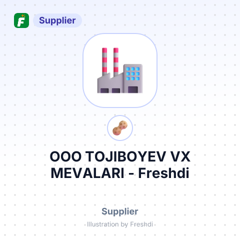 OOO TOJIBOYEV VX MEVALARI – summary card, no photo uploaded yet