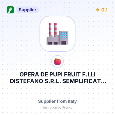 OPERA DE PUPI FRUIT F.LLI DISTEFANO S.R.L. SEMPLIFICATA – summary card, no photo uploaded yet
