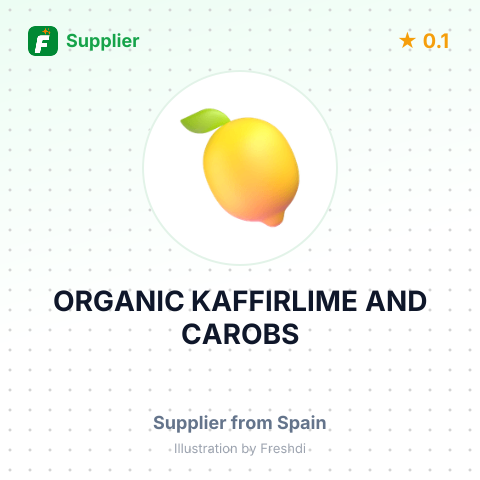 ORGANIC KAFFIRLIME AND CAROBS – summary card, no photo uploaded yet