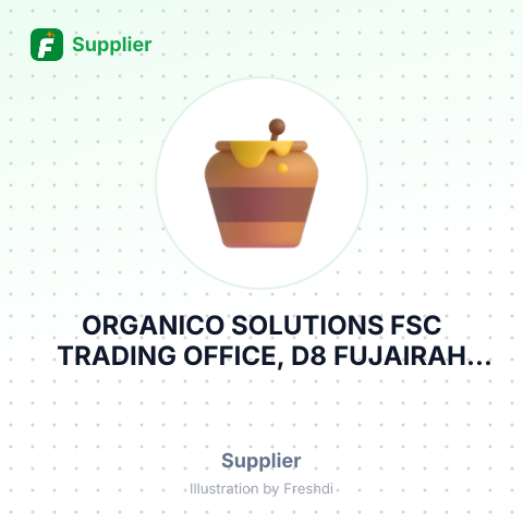 ORGANICO SOLUTIONS FSC TRADING OFFICE, D8 FUJAIRAH FREE ZONE, PHASE 2 UNITED ARAB EMIRATES – summary card, no photo uploaded yet