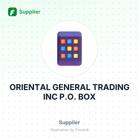 ORIENTAL GENERAL TRADING INC P.O. BOX – summary card, no photo uploaded yet