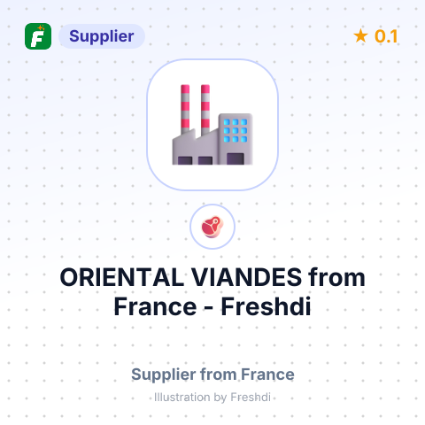 ORIENTAL VIANDES – summary card, no photo uploaded yet