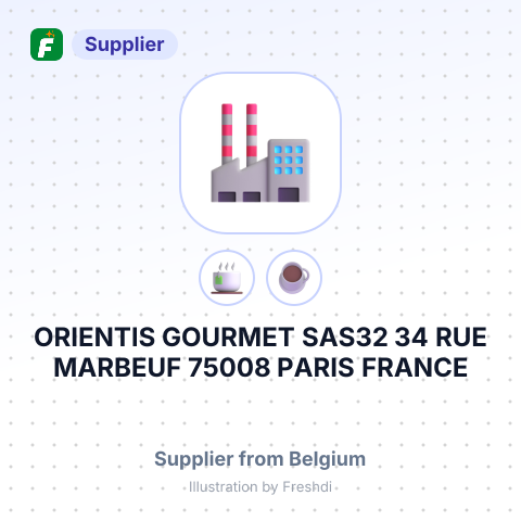 ORIENTIS GOURMET SAS32 34 RUE MARBEUF 75008 PARIS FRANCE – summary card, no photo uploaded yet
