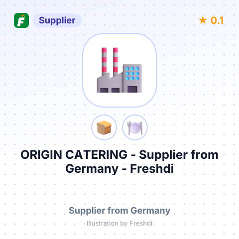 ORIGIN CATERING – summary card, no photo uploaded yet