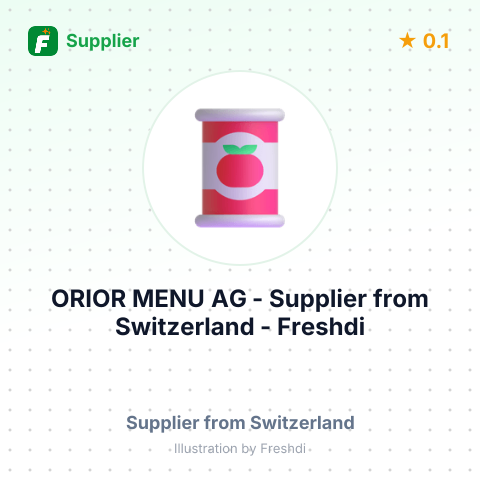 ORIOR MENU AG – summary card, no photo uploaded yet