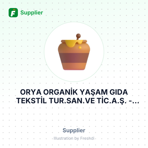 ORYA ORGANİK YAŞAM GIDA TEKSTİL TUR.SAN.VE TİC.A.Ş. – summary card, no photo uploaded yet