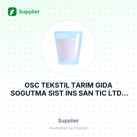 OSC TEKSTIL TARIM GIDA SOGUTMA SIST INS SAN TIC LTD – summary card, no photo uploaded yet