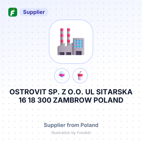 OSTROVIT SP. Z O.O. UL SITARSKA 16 18 300 ZAMBROW POLAND – summary card, no photo uploaded yet