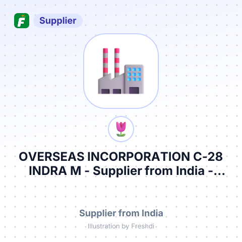 OVERSEAS INCORPORATION C-28 INDRA M – summary card, no photo uploaded yet