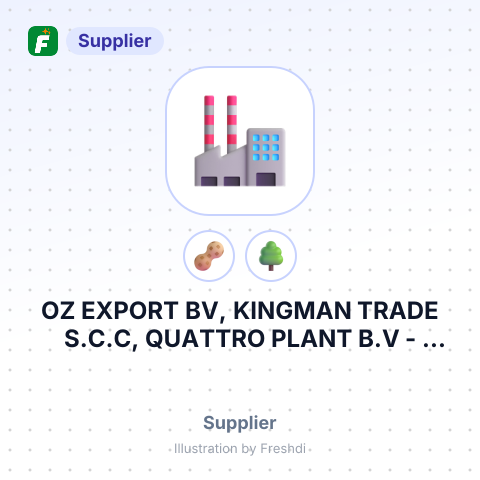 OZ EXPORT BV, KINGMAN TRADE S.C.C, QUATTRO PLANT B.V – summary card, no photo uploaded yet