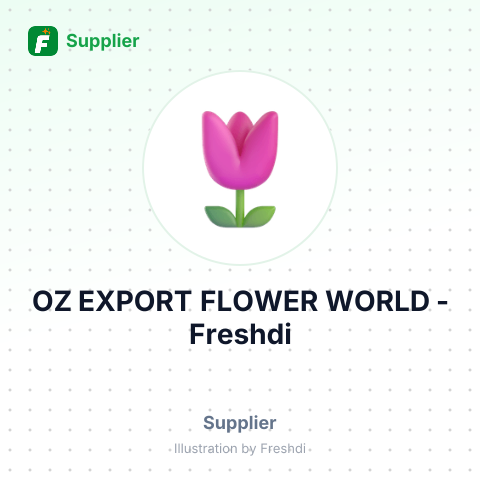 OZ EXPORT FLOWER WORLD – summary card, no photo uploaded yet