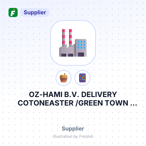 OZ-HAMI B.V. DELIVERY COTONEASTER /GREEN TOWN GMBH – summary card, no photo uploaded yet
