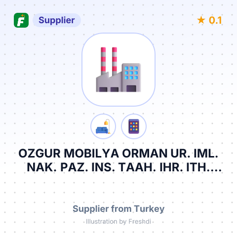OZGUR MOBILYA ORMAN UR. IML. NAK. PAZ. INS. TAAH. IHR. ITH. LTD. STI. – summary card, no photo uploaded yet