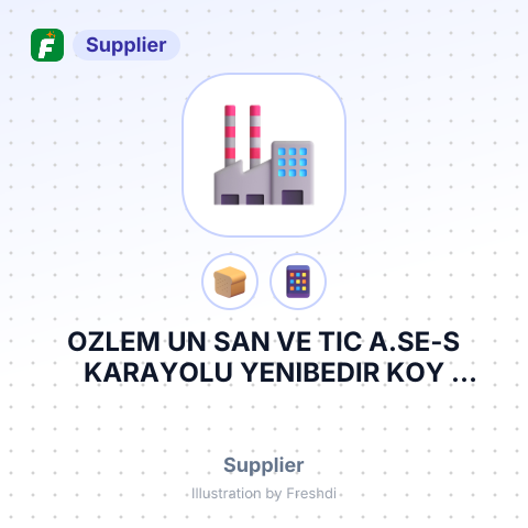OZLEM UN SAN VE TIC A.SE-S KARAYOLU YENIBEDIR KOY MAVRIINO 62 LULEBURGAZ/KIRKLARELI – summary card, no photo uploaded yet