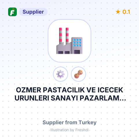 OZMER PASTACILIK VE ICECEK URUNLERI SANAYI PAZARLAMA TURIZM VE DIS TICARET ANONIM SIRKETI – summary card, no photo uploaded yet