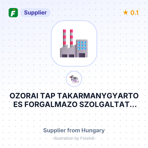 OZORAI TAP TAKARMANYGYARTO ES FORGALMAZO SZOLGALTATO ES KERESKEDELMI KORLATOLT FELELOSSEGU TARSASAG – summary card, no photo uploaded yet