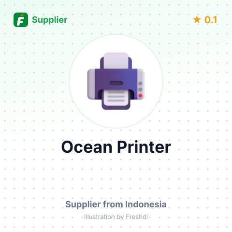 Ocean Printer – summary card, no photo uploaded yet