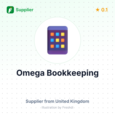 Omega Bookkeeping  – summary card, no photo uploaded yet
