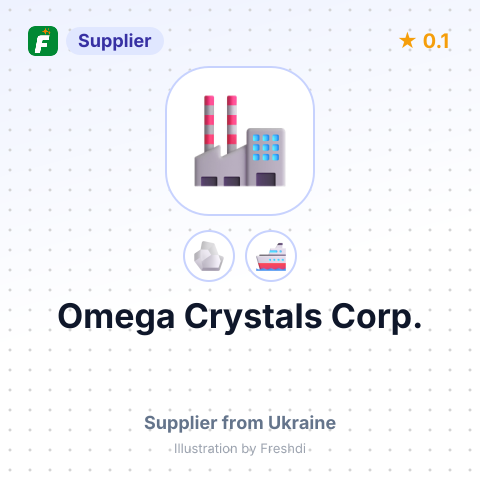 Omega Crystals Corp. – summary card, no photo uploaded yet