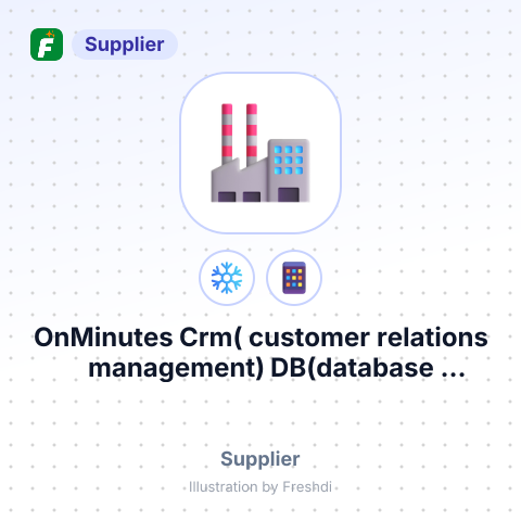 OnMinutes Crm( customer relations management) DB(database management) – summary card, no photo uploaded yet