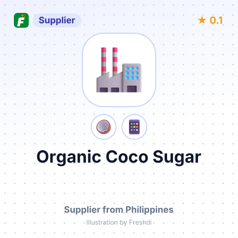 Organic Coco Sugar  – summary card, no photo uploaded yet