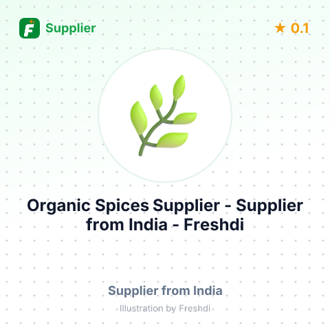 Organic Spices Supplier  – summary card, no photo uploaded yet