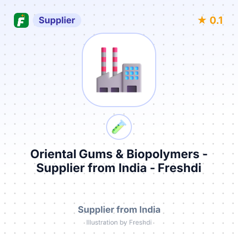 Oriental Gums & Biopolymers  – summary card, no photo uploaded yet