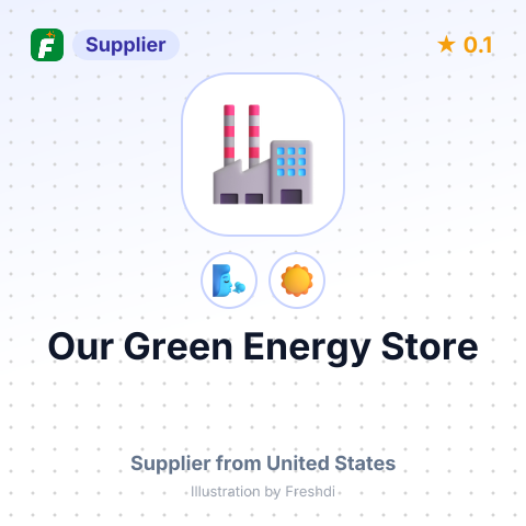 Our Green Energy Store – summary card, no photo uploaded yet
