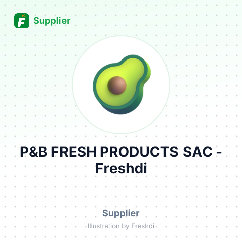 P&B FRESH PRODUCTS SAC – summary card, no photo uploaded yet