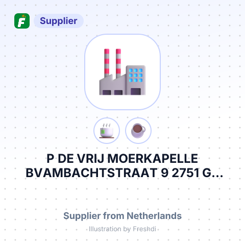 P DE VRIJ MOERKAPELLE BVAMBACHTSTRAAT 9 2751 GP MOERKAPELLE NETHERLANDS – summary card, no photo uploaded yet