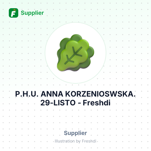 P.H.U. ANNA KORZENIOSWSKA. 29-LISTO – summary card, no photo uploaded yet
